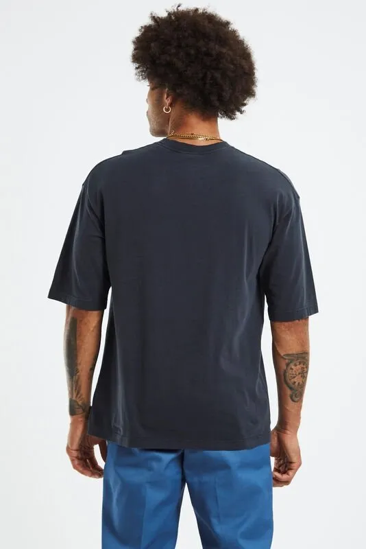 Afends Spiral - Recycled Oversized Graphic T-Shirt - Washed Black