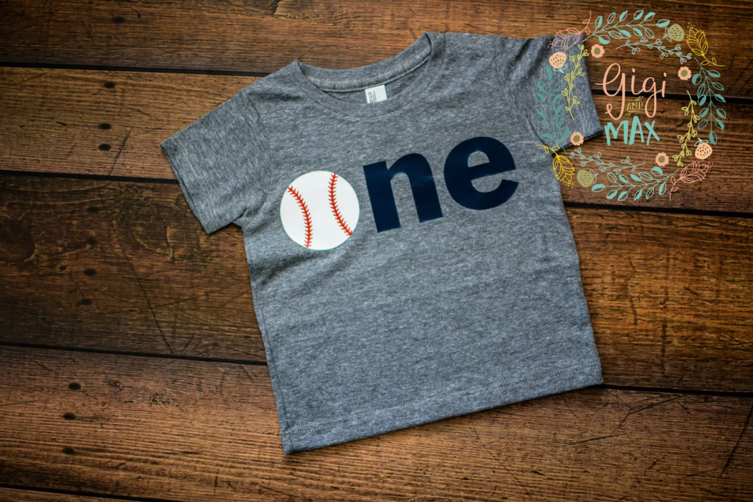 Baseball ONE Birthday Tee