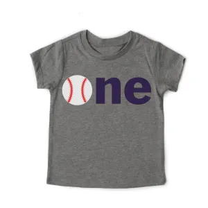 Baseball ONE Birthday Tee