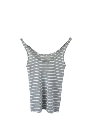 Bec & Bridge Grey and White Stripe Sparkly Singlet 6