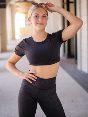 Black Elliptical Bra Top