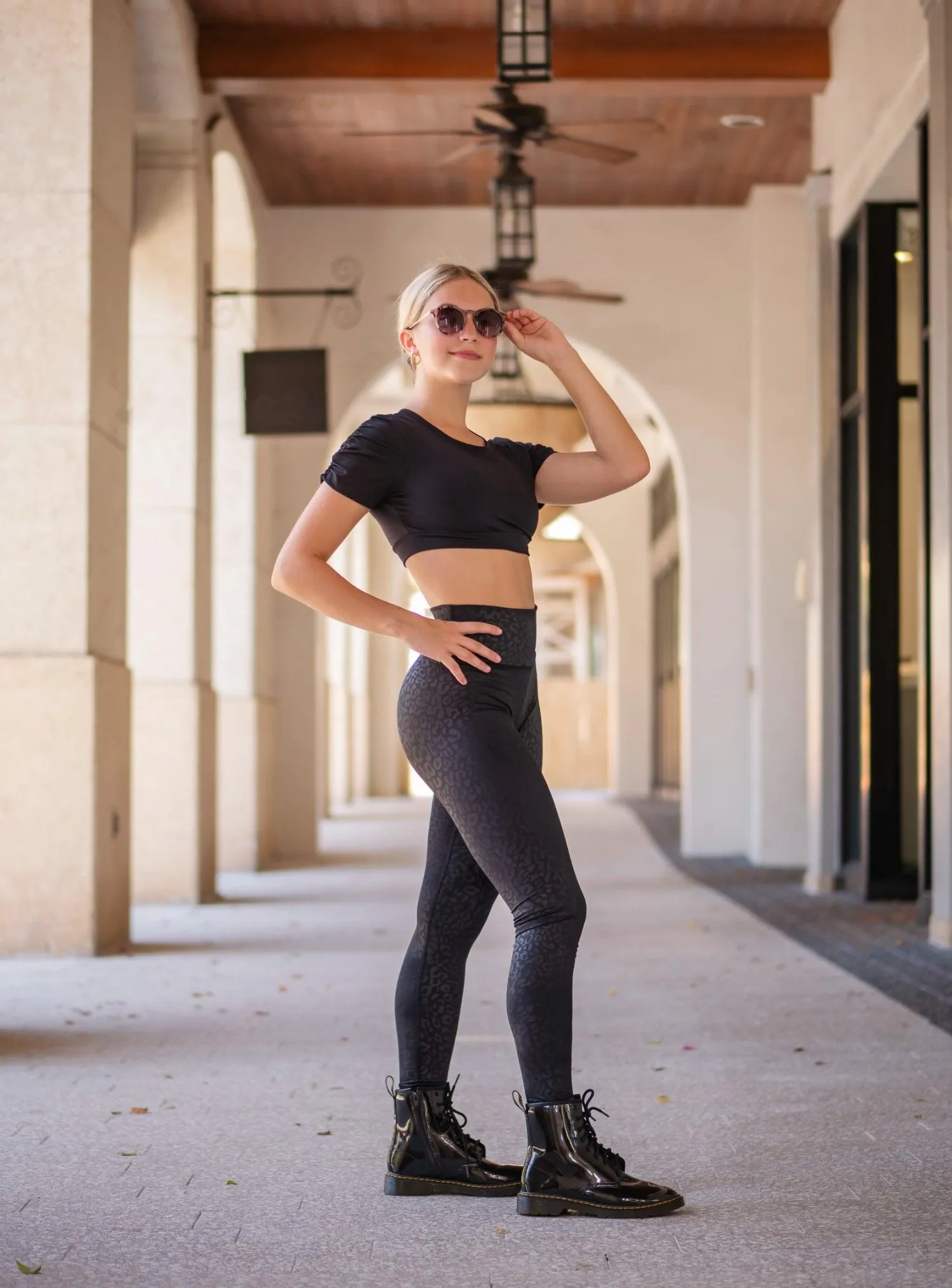 Black Elliptical Bra Top