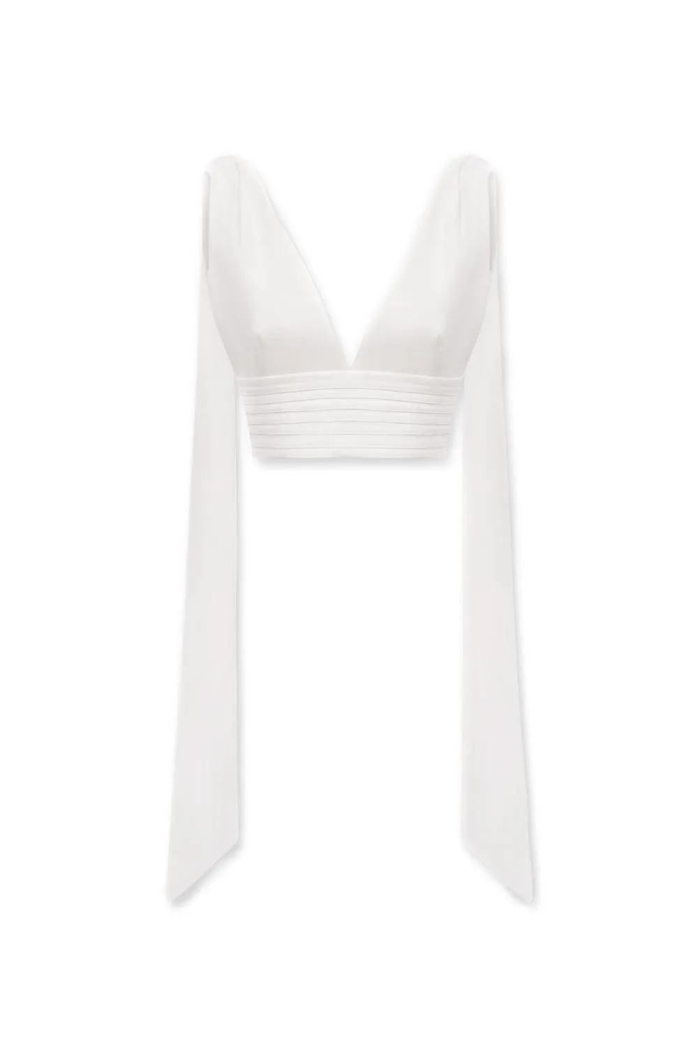 Caily Bodycon V-Neck Silk Chiffon Top