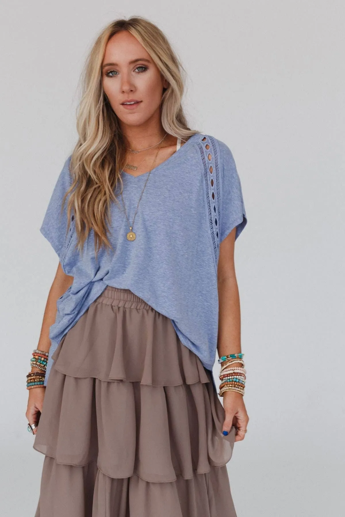 Camden Lace V Neck Top