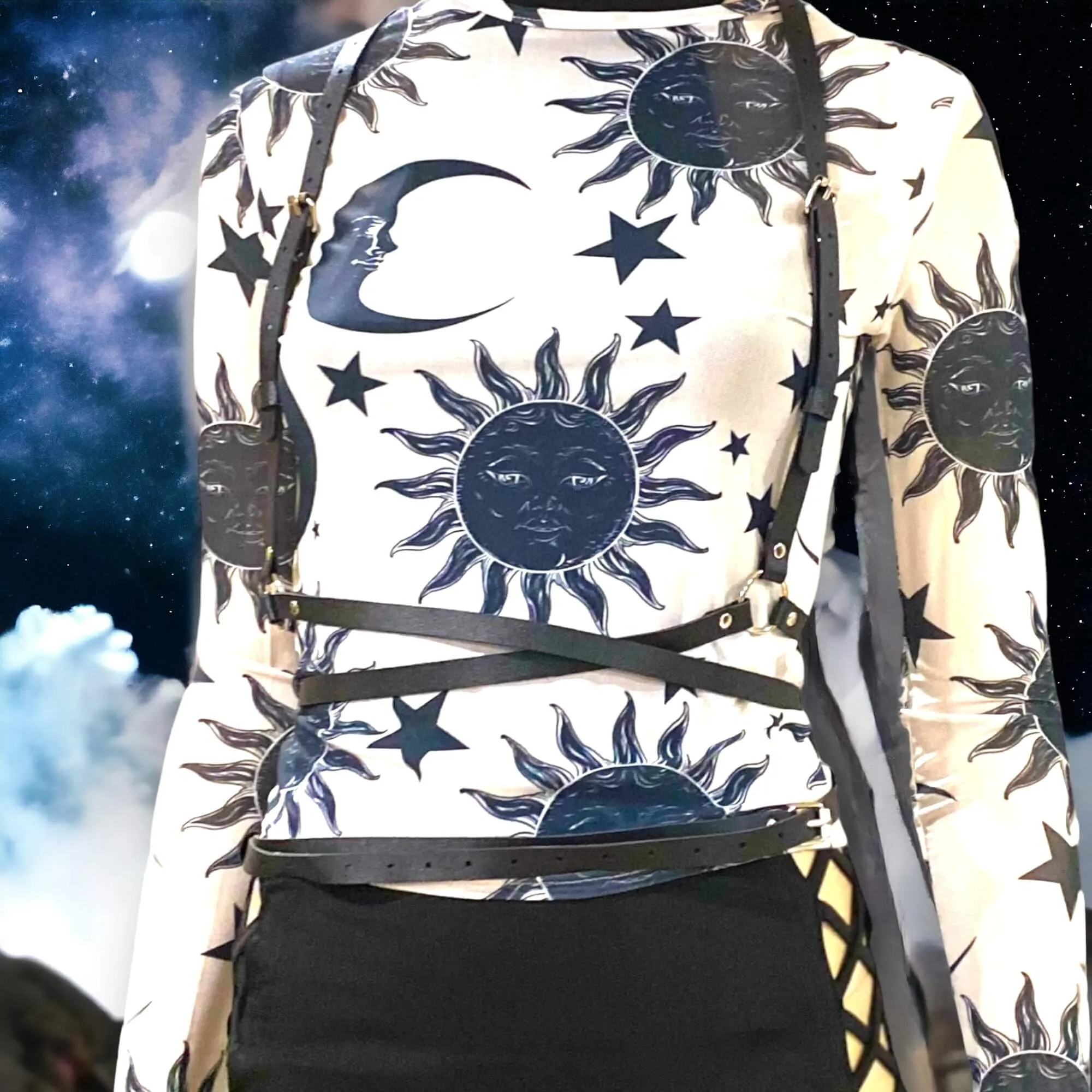 Celestial Long Sleeve Mesh Top