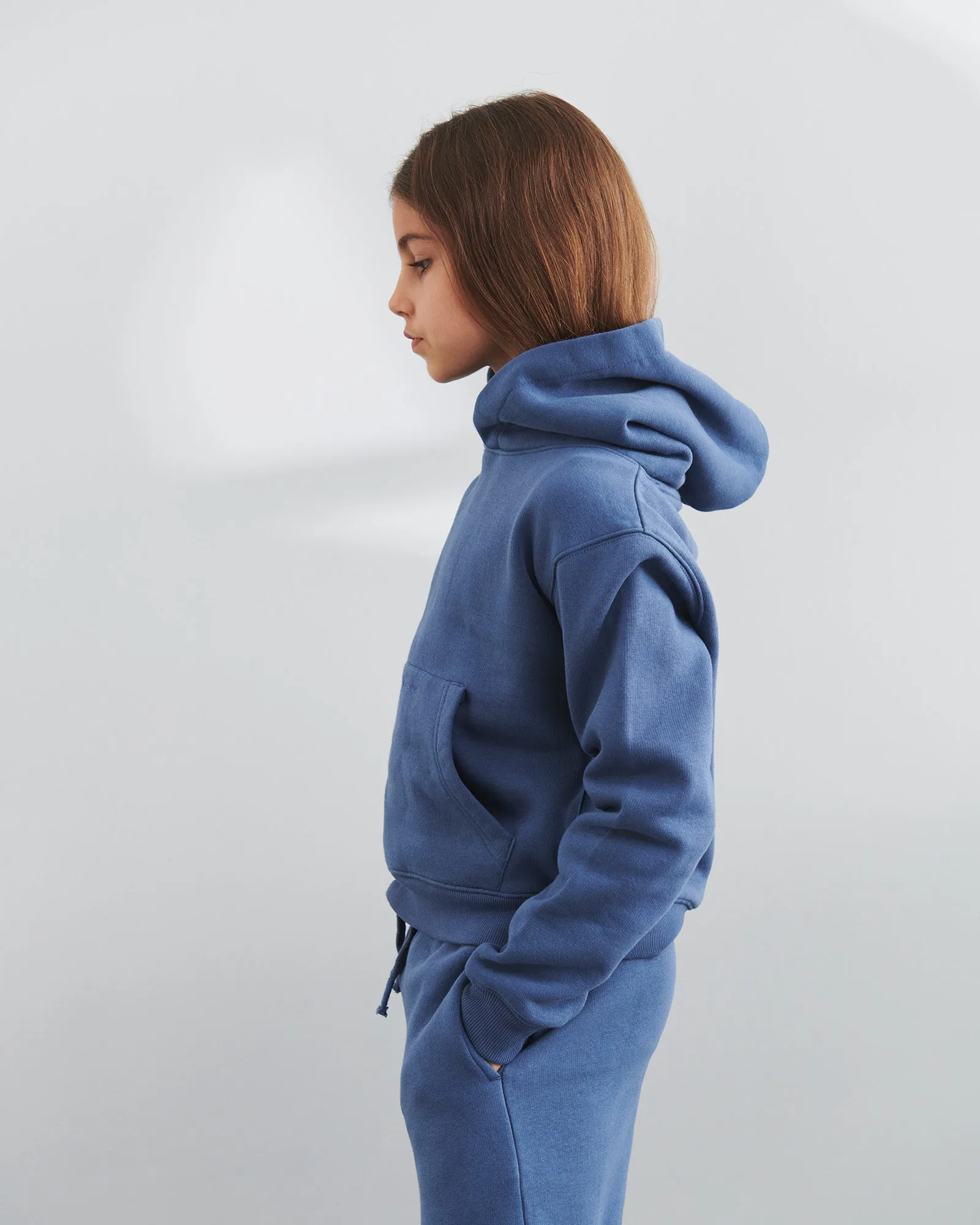 Cropped Hoodie - Tween - Vintage Blue