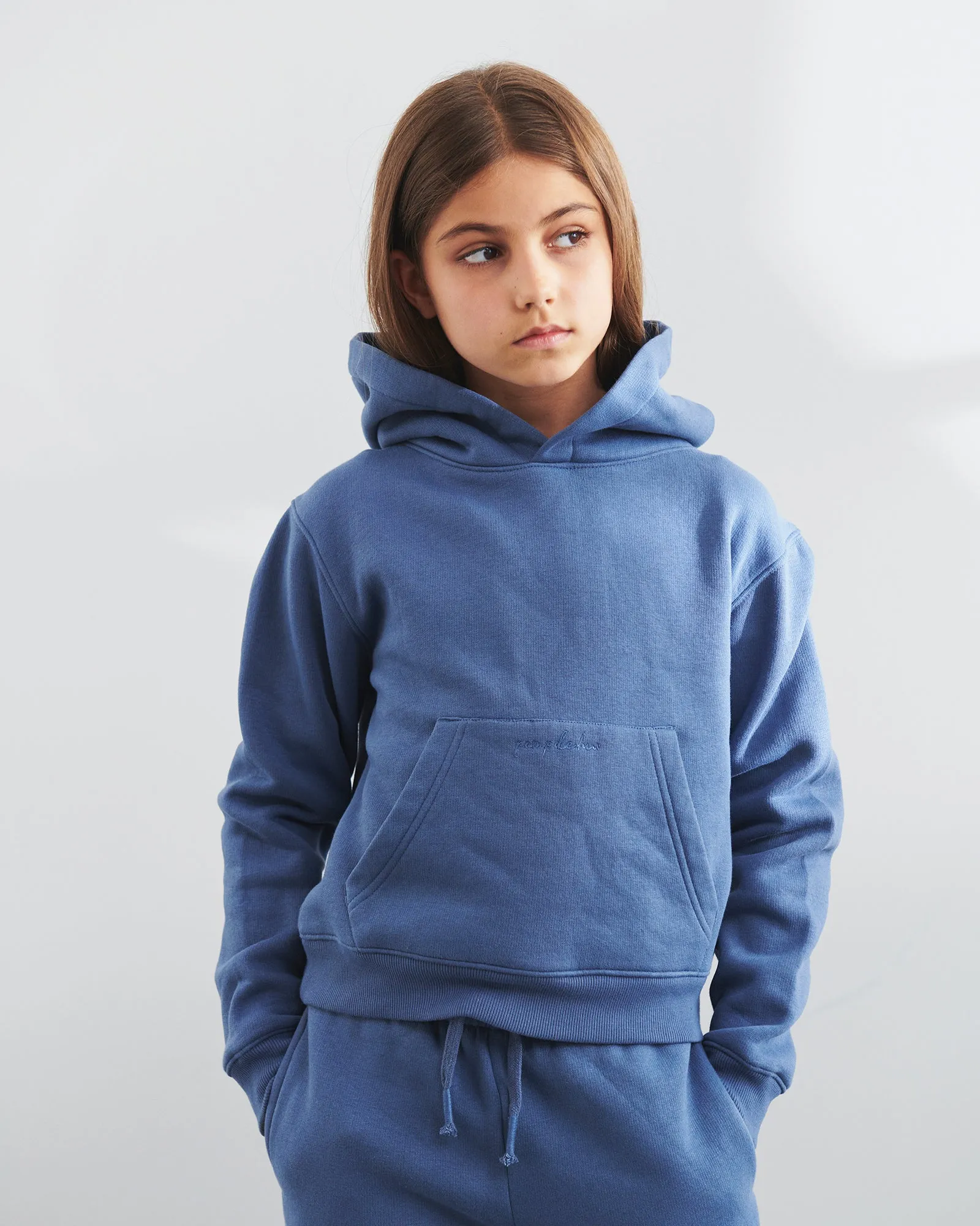 Cropped Hoodie - Tween - Vintage Blue