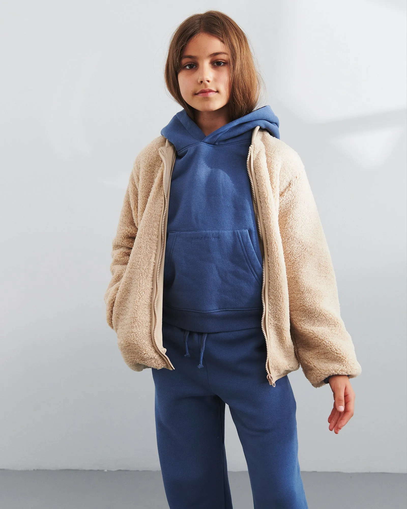Cropped Hoodie - Tween - Vintage Blue