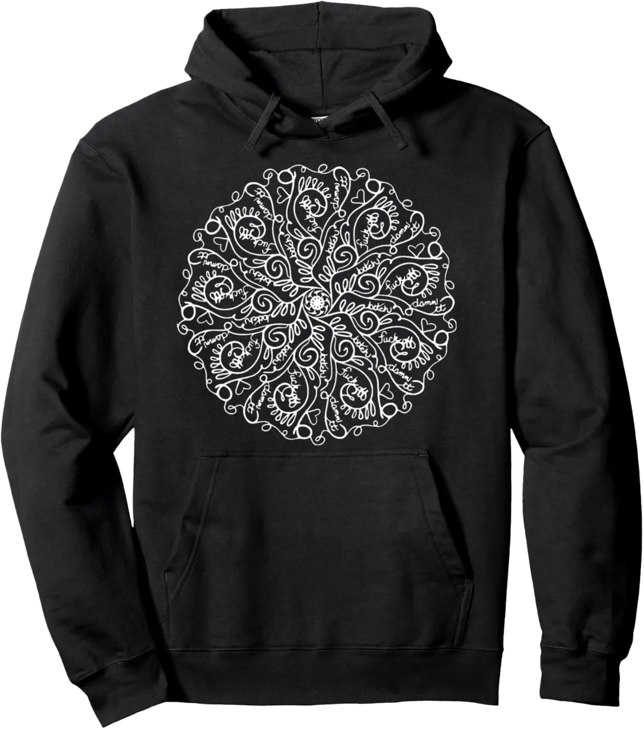 Curse Word Mandala Graphic Tees T Shirt For Women Pullover Hoodie