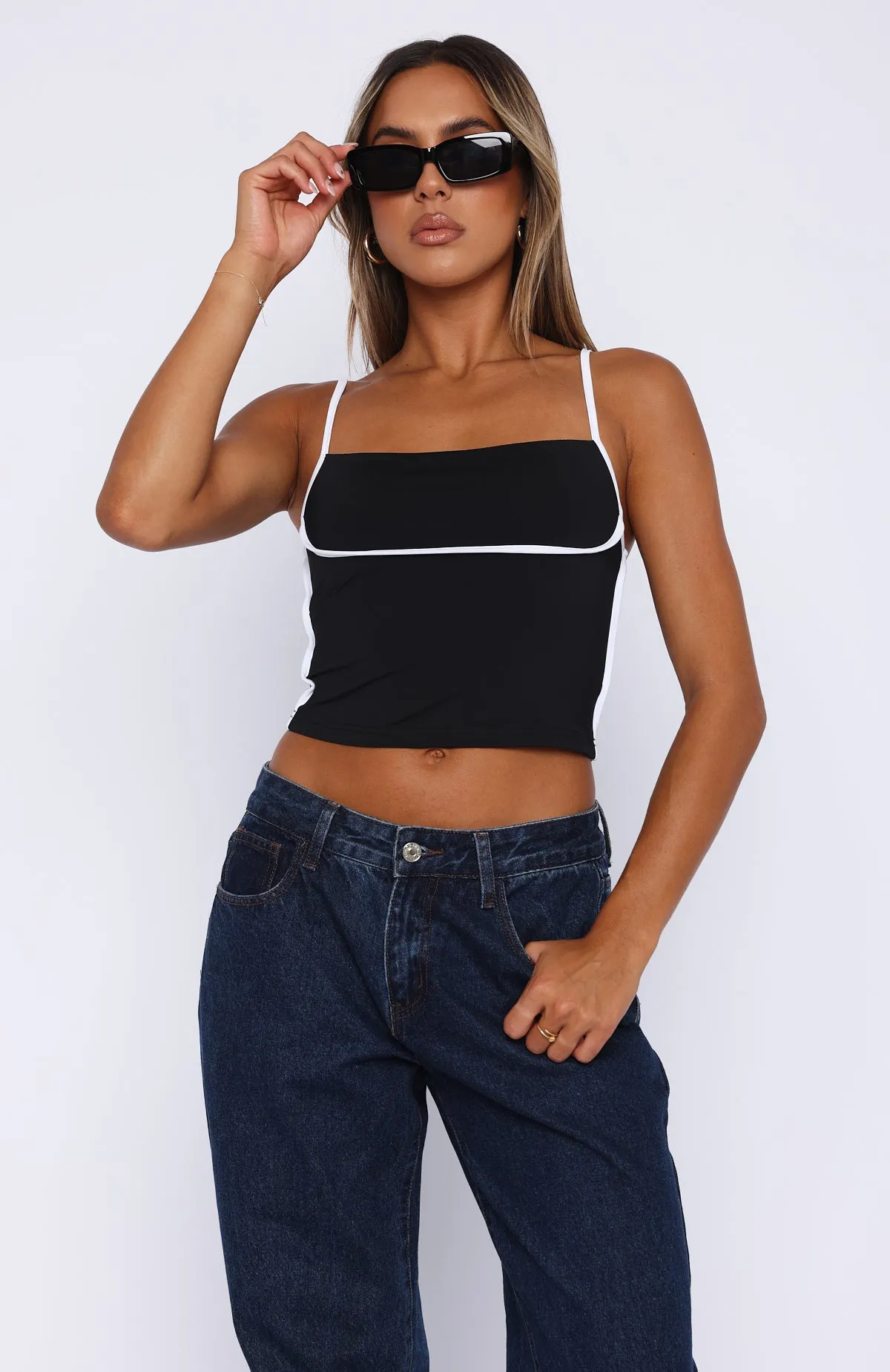 Feel My Vibe Top Black