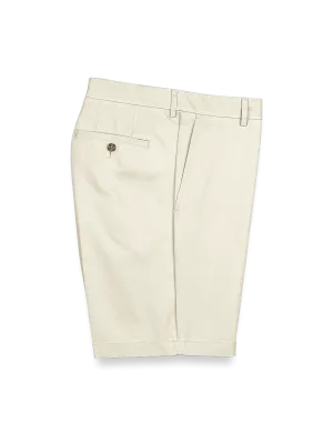Flat Front Lightweight Impeccable Shorts - Stone