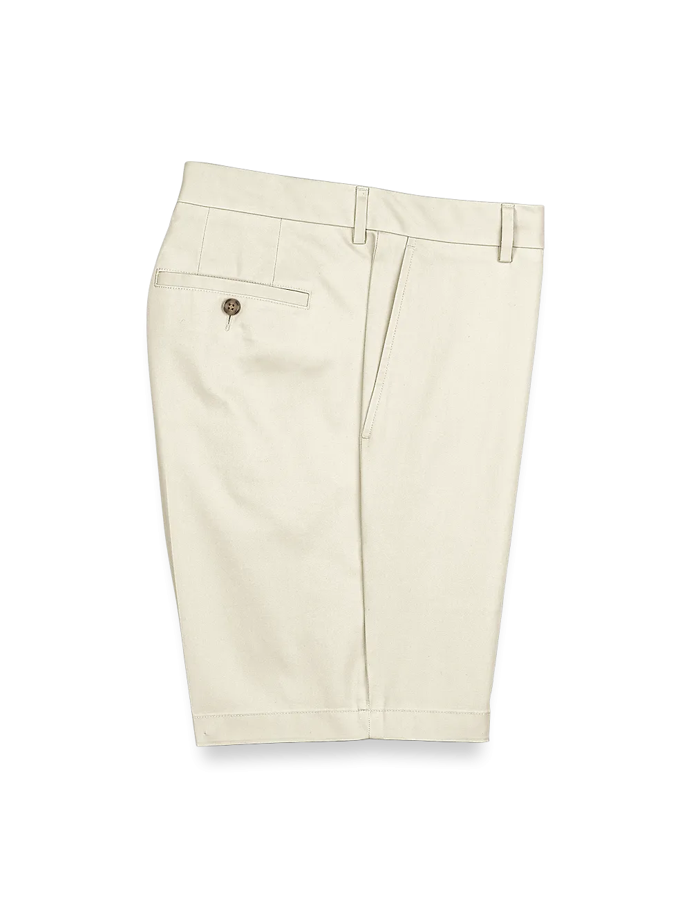 Flat Front Lightweight Impeccable Shorts - Stone