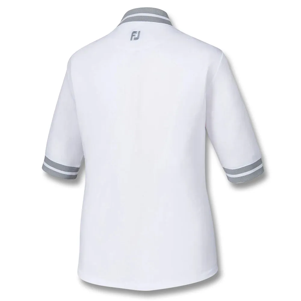 FootJoy Baby Pique Stripe Trim Shortsleeve Golf Mock 2019 Women