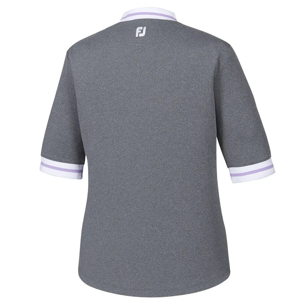 FootJoy Baby Pique Stripe Trim Shortsleeve Golf Mock 2019 Women