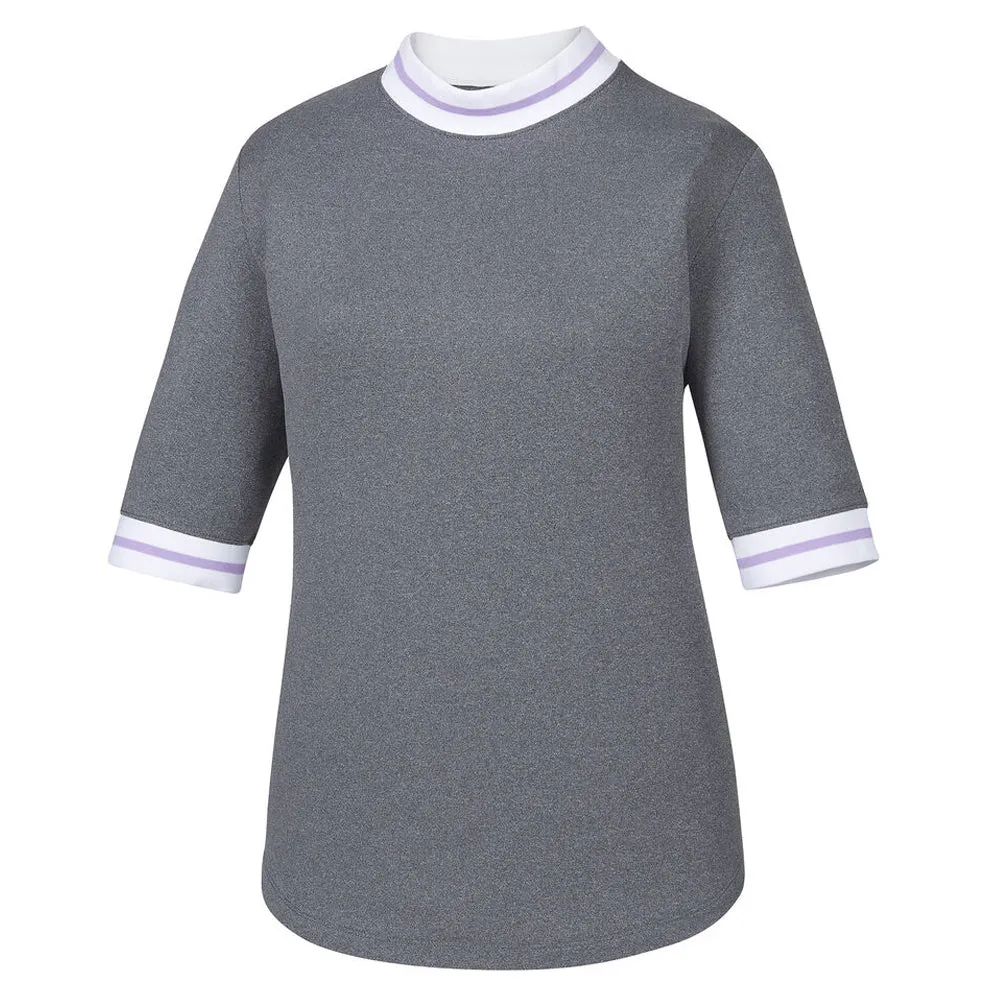 FootJoy Baby Pique Stripe Trim Shortsleeve Golf Mock 2019 Women