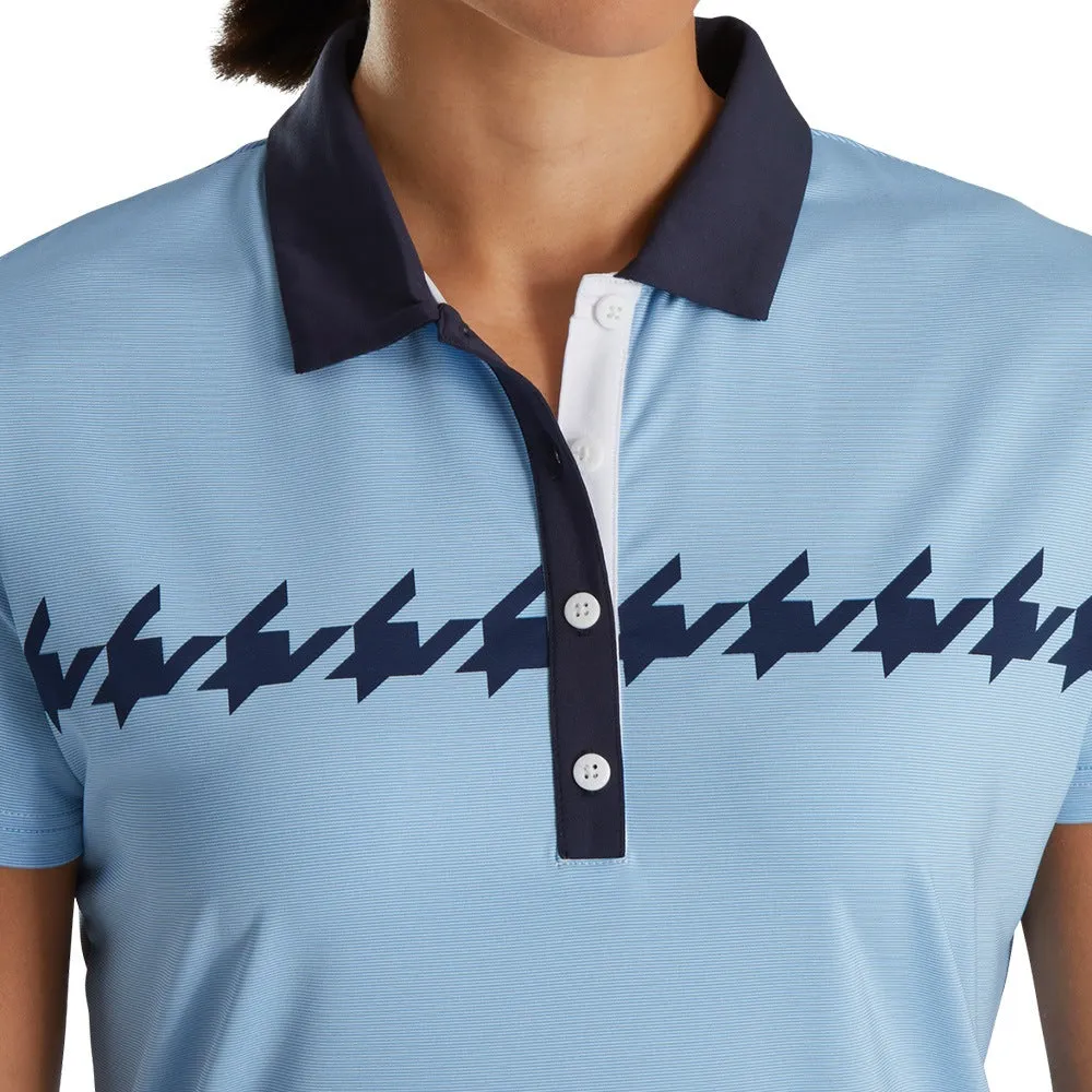 FootJoy Cap Sleeve Houndstooth Print Golf Polo 2022 Women