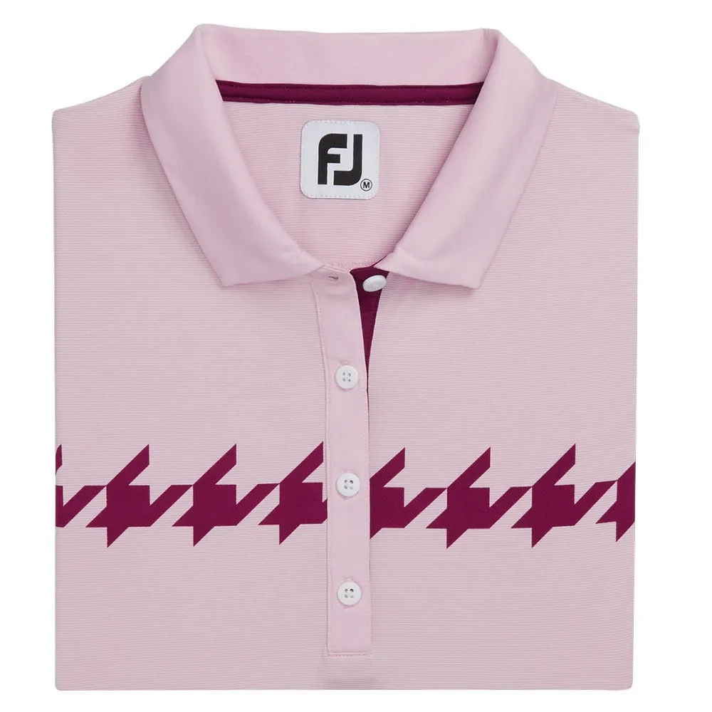 FootJoy Cap Sleeve Houndstooth Print Golf Polo 2022 Women