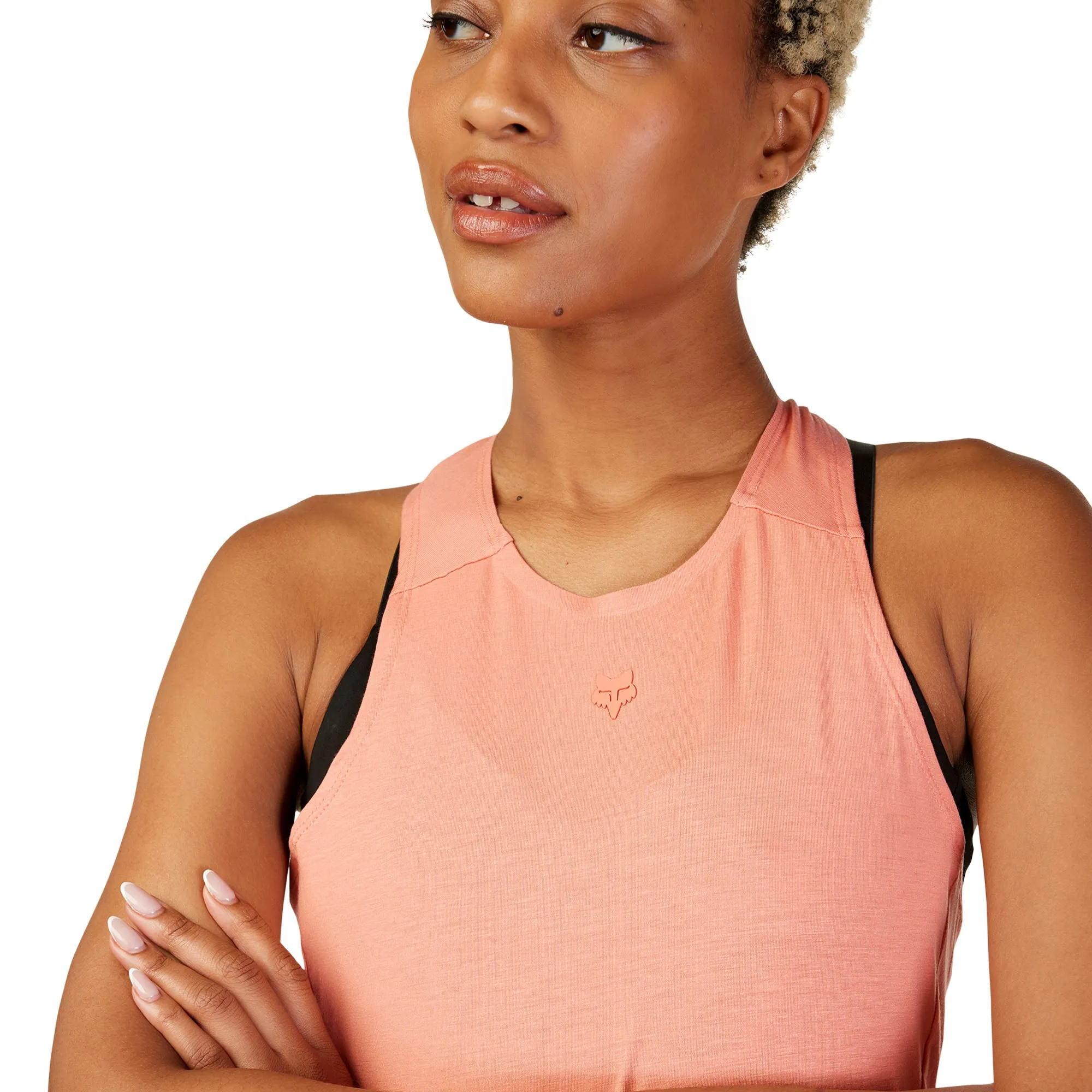 Fox Racing  Womens Rep Tank Top T-Shirt Tee Sleeveless Comfort Casual Salmon
