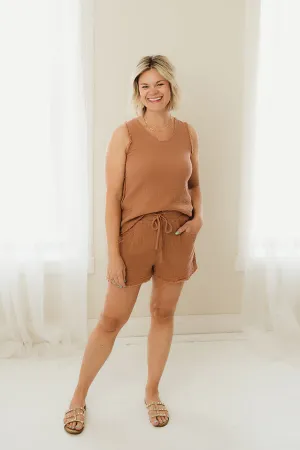 Fray Hem Sleeveless Top