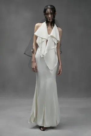 Goby Halter Extended Flap Silk Top