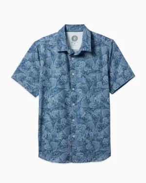 Golden State Stretch Woven | Blue Waves
