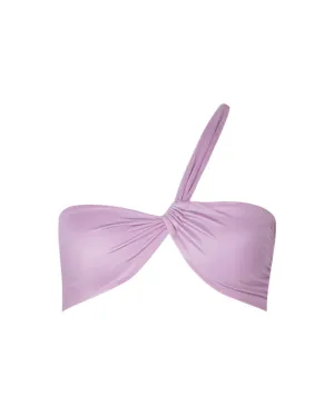 Heather Lilac Crossed Strapless Top