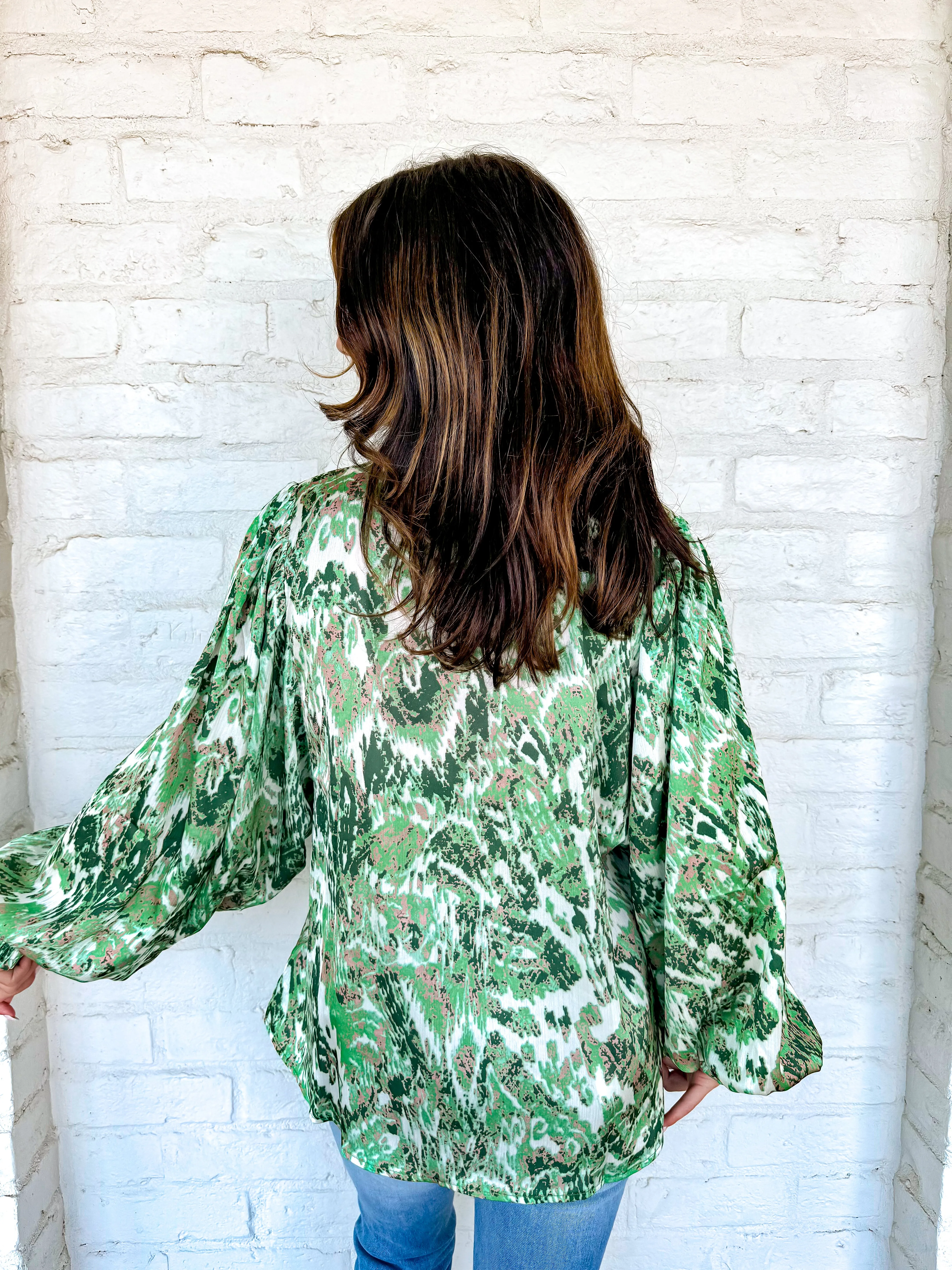 Here For Love Top Green