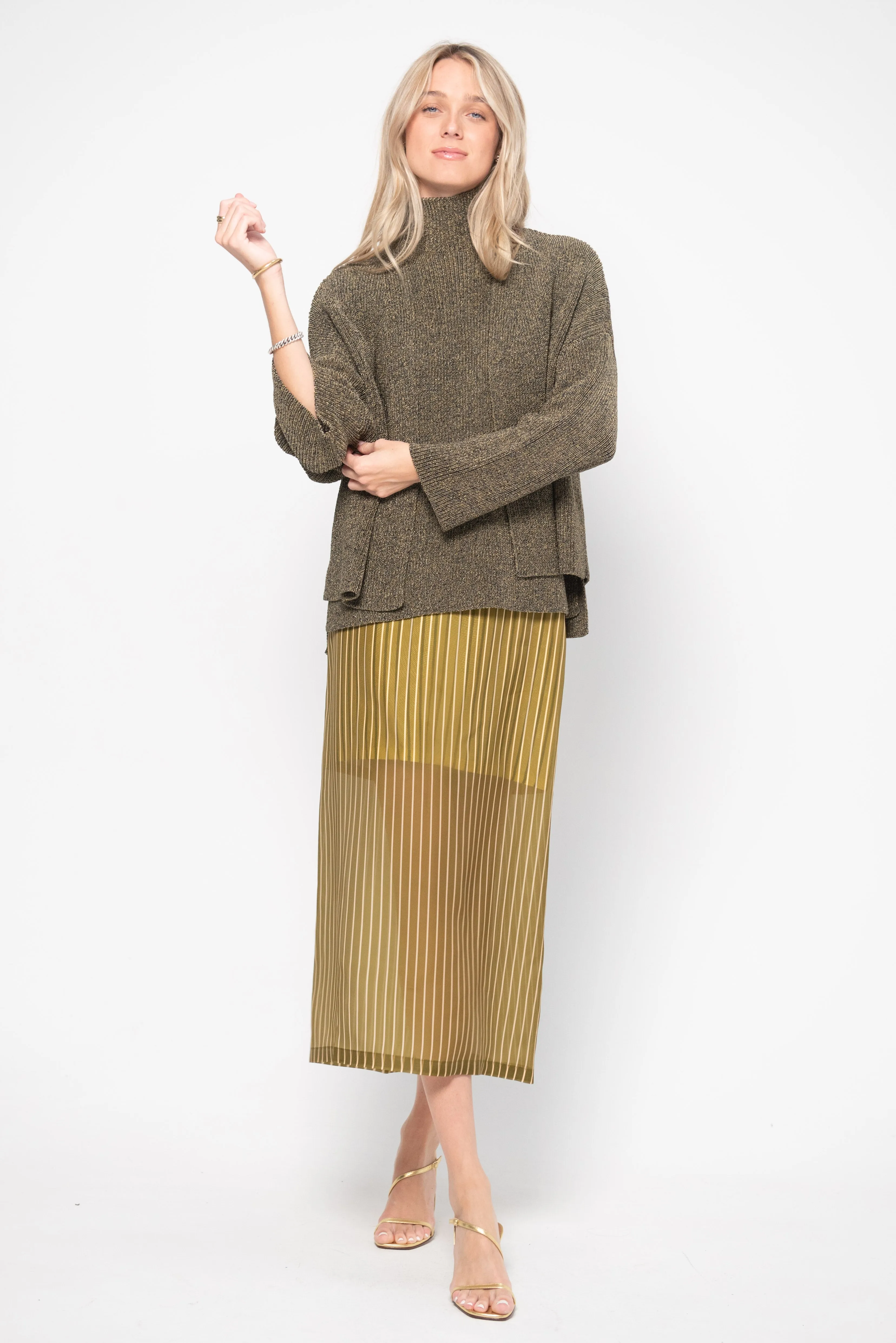 Kinbe Cardigan, Black Gold
