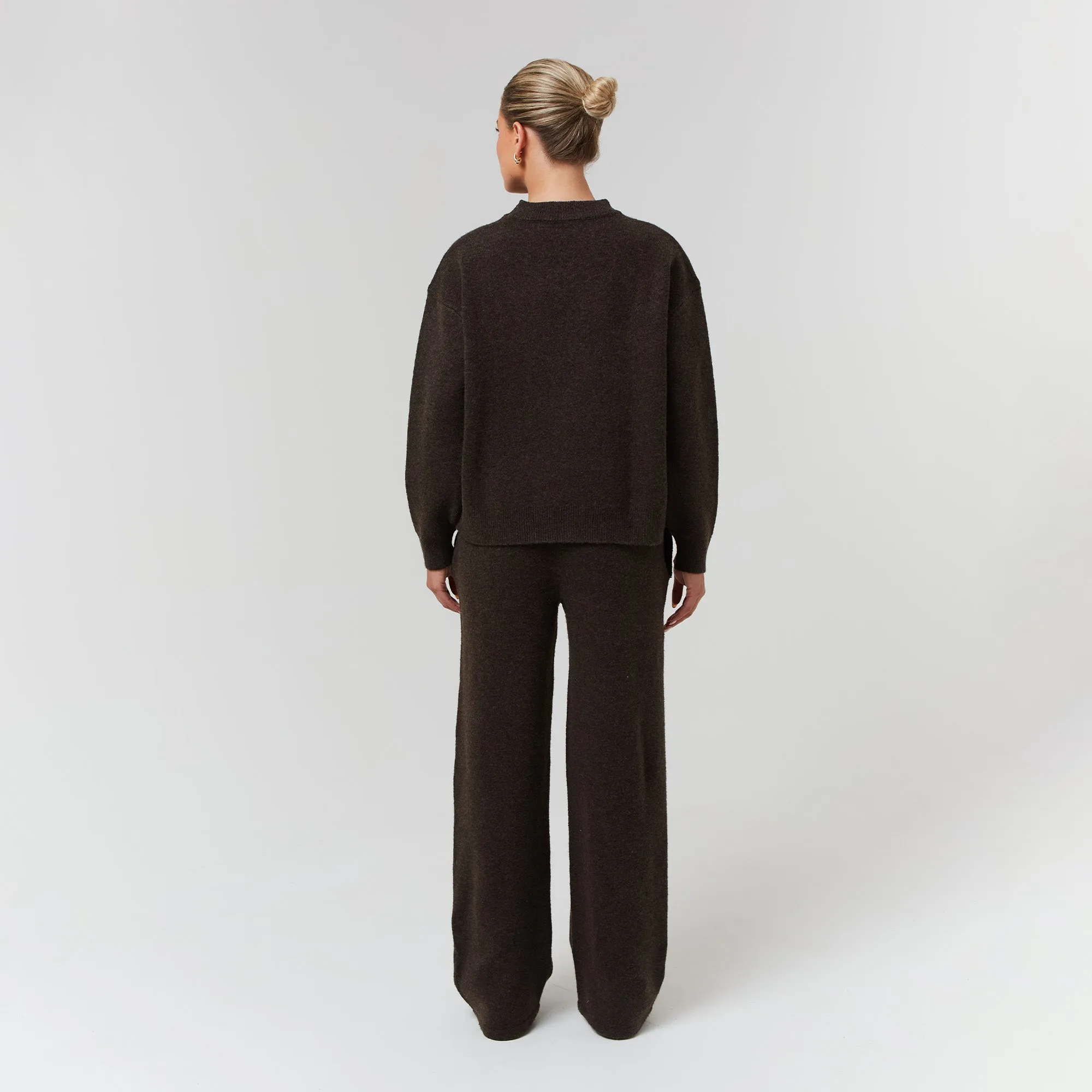 Knit Crewneck | Brown Marl