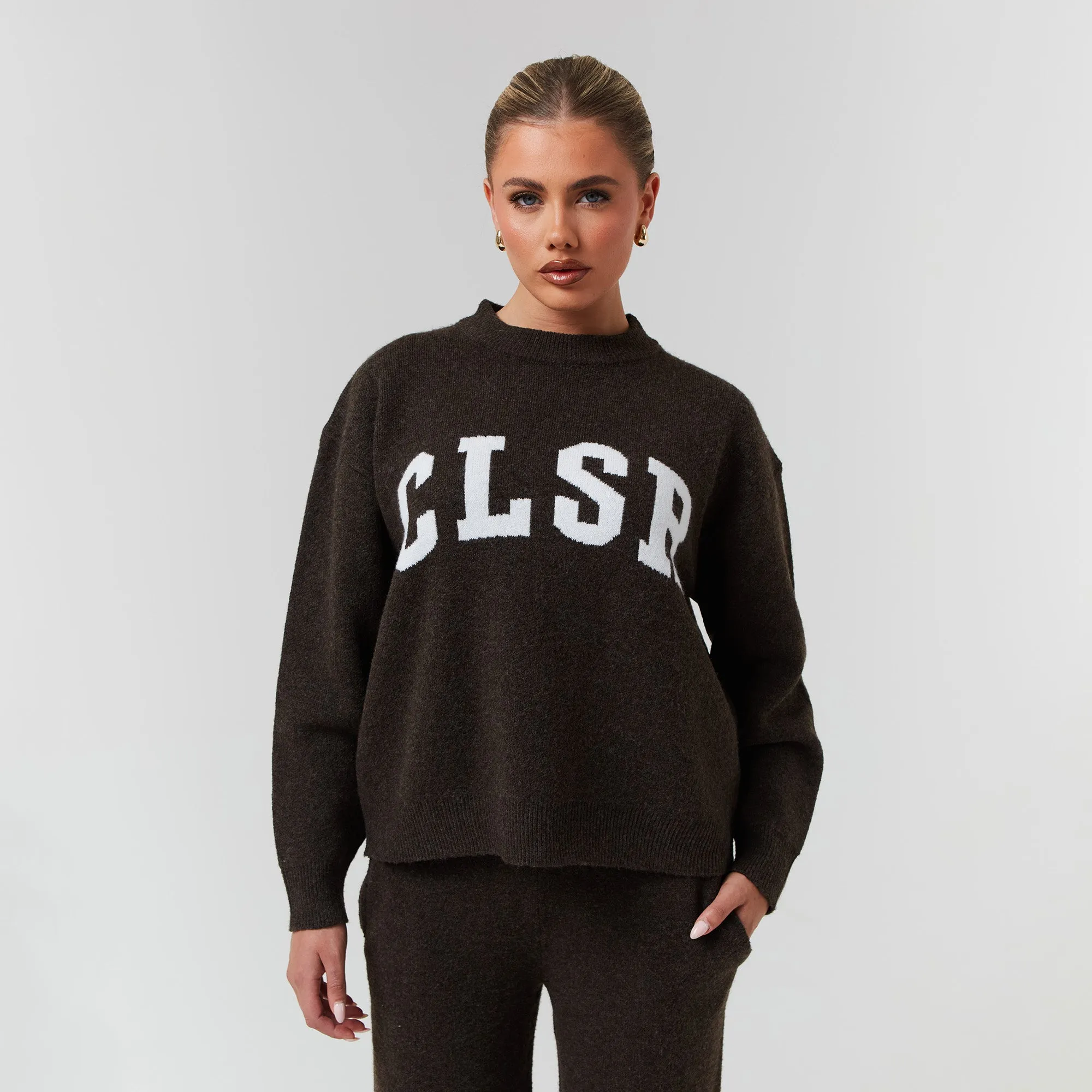 Knit Crewneck | Brown Marl