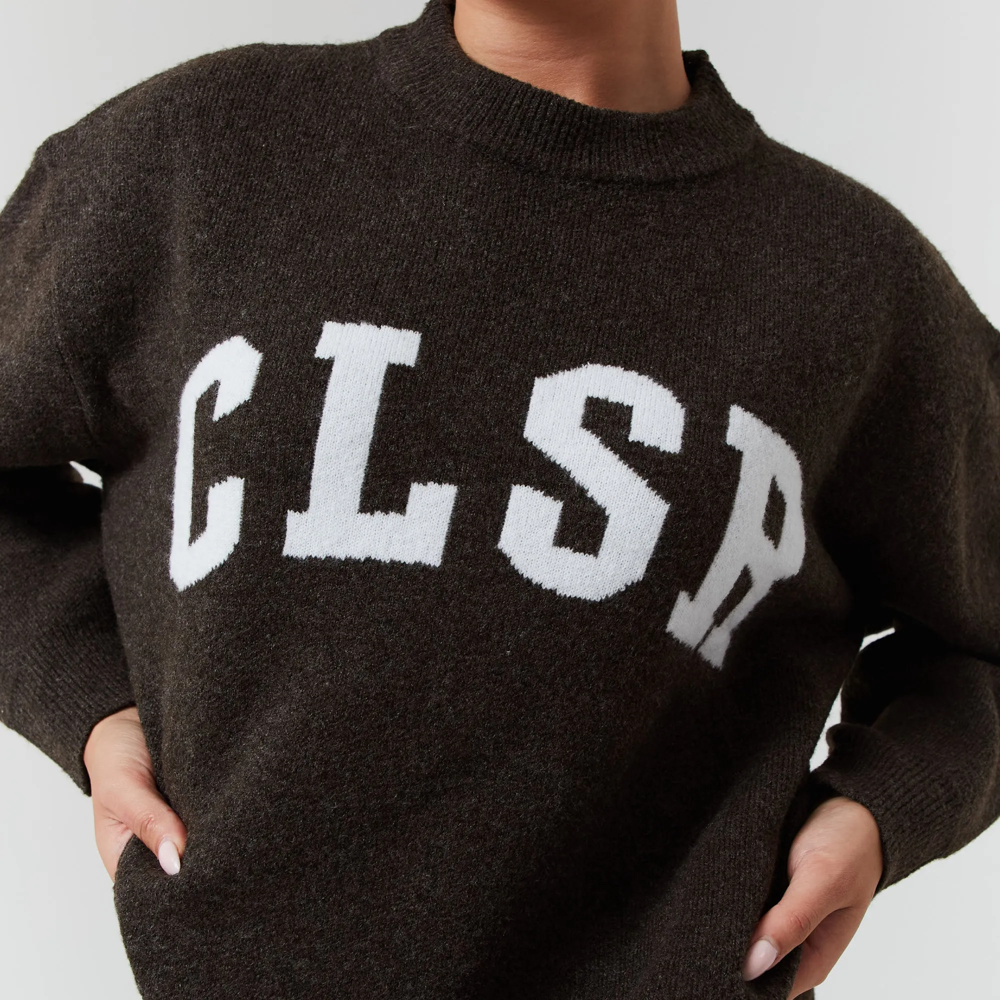 Knit Crewneck | Brown Marl