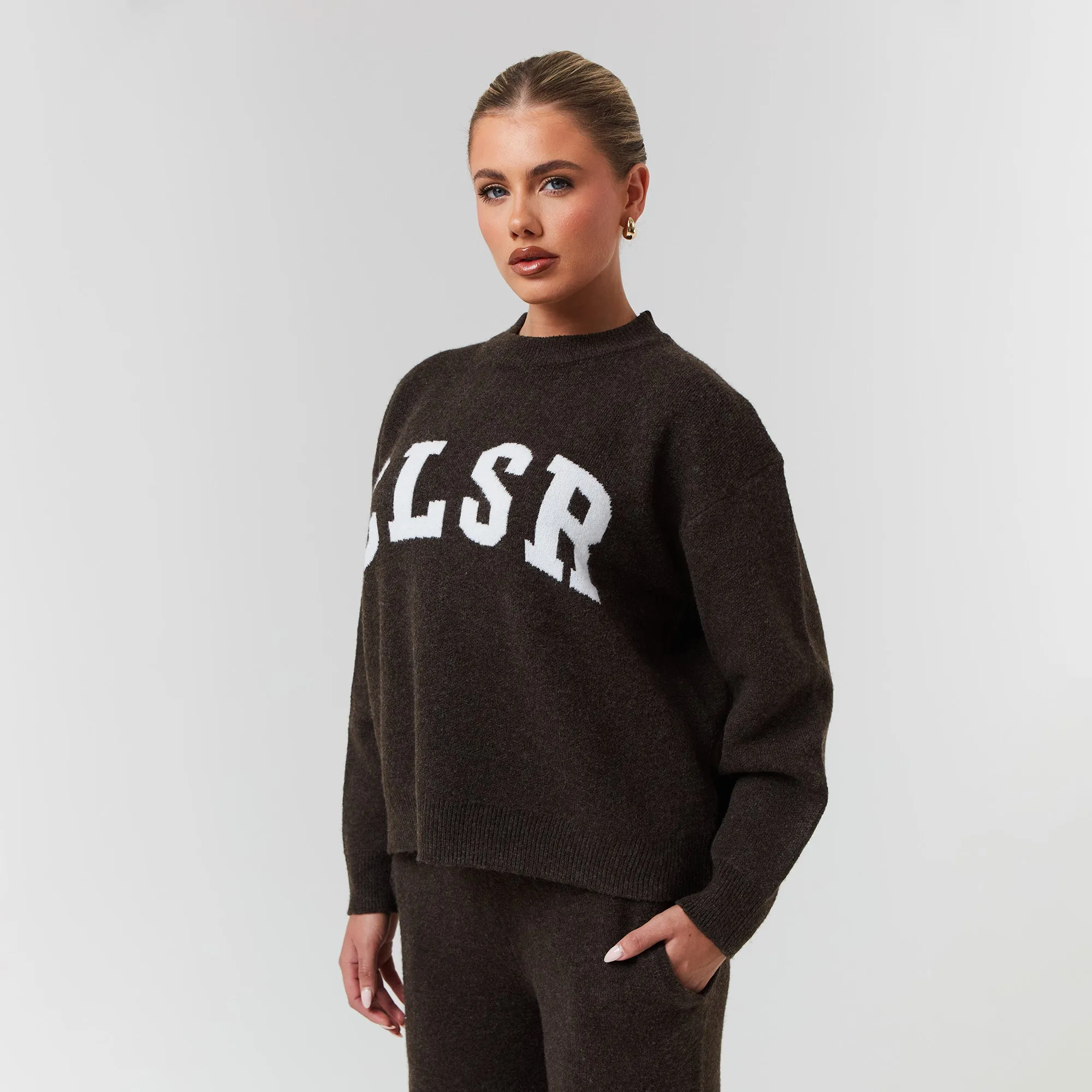 Knit Crewneck | Brown Marl