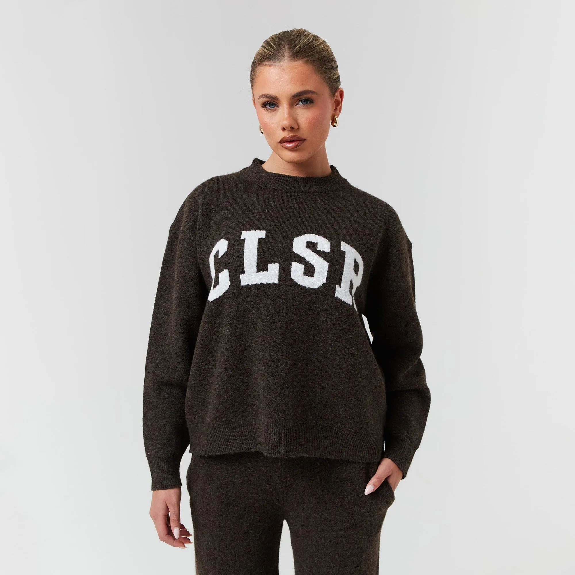 Knit Crewneck | Brown Marl