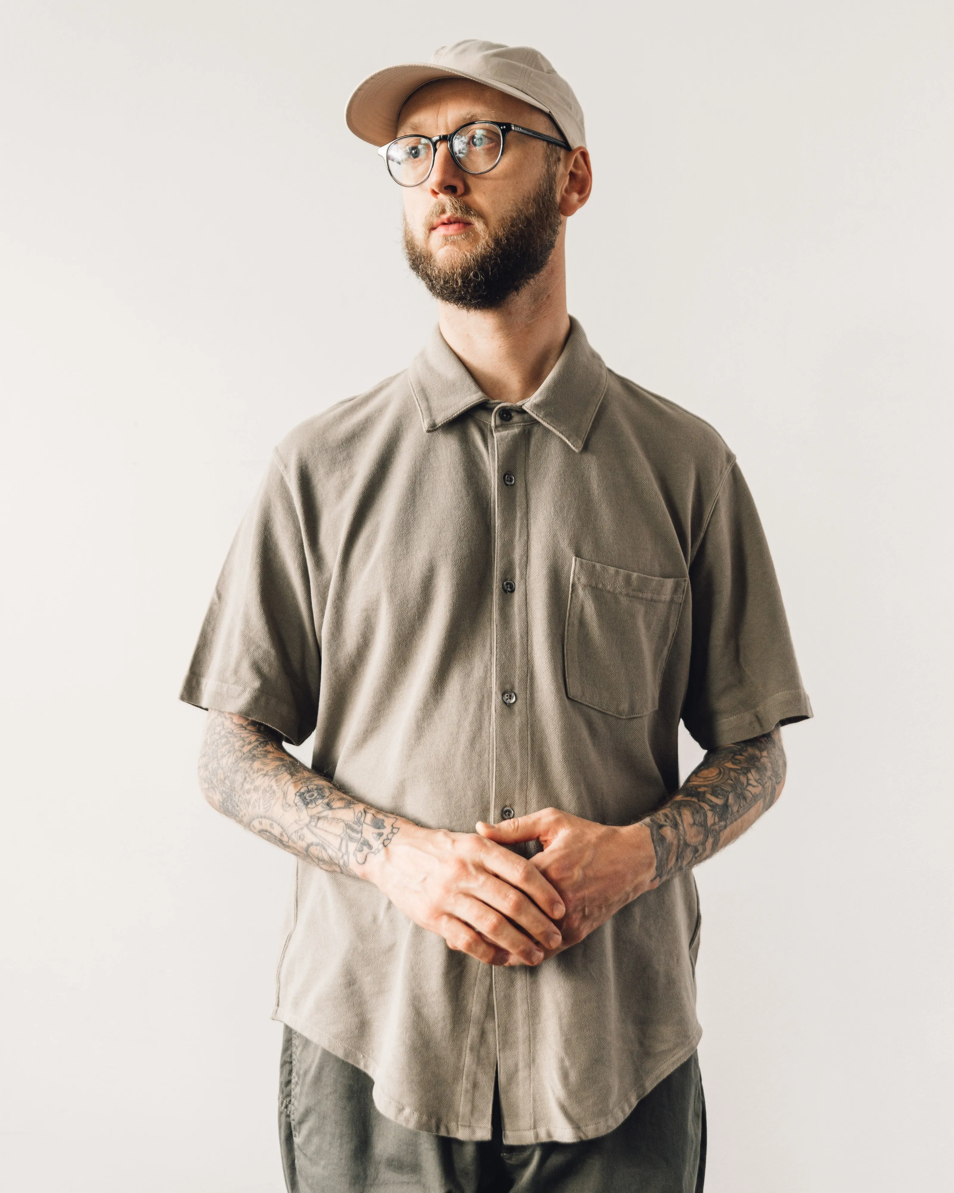 Lady White Pique Pocket Polo, Almond