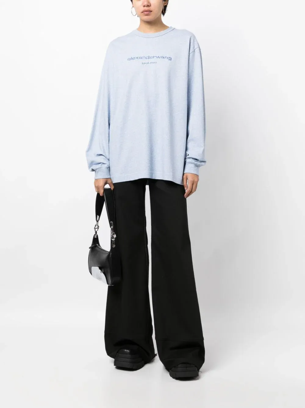 Long Sleeve Tee With Glitter