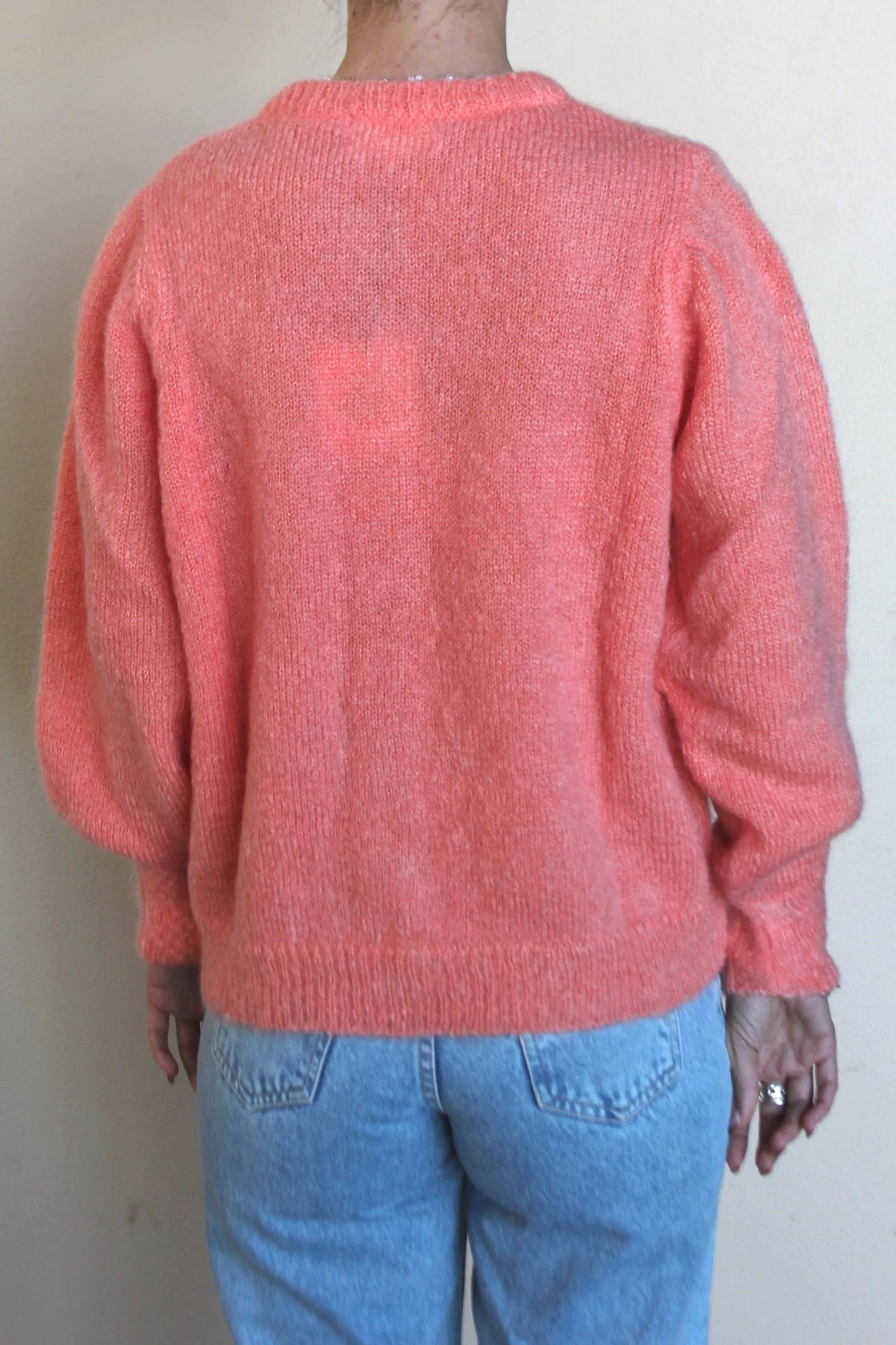MAISON ANJE Womens Lunivers Kid Mohair Cardi Papaya