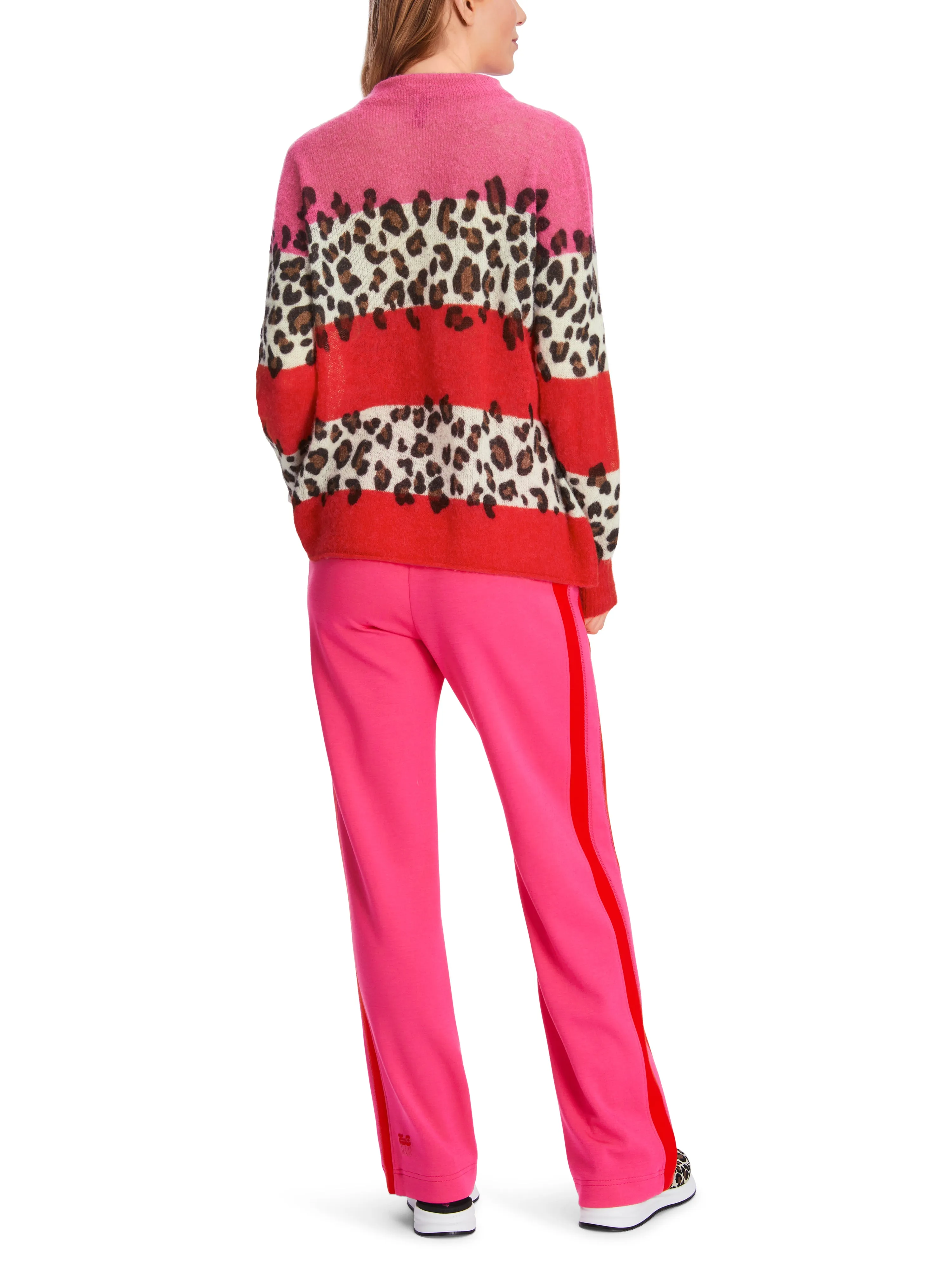 MARC CAIN Pink Patterned Sweater