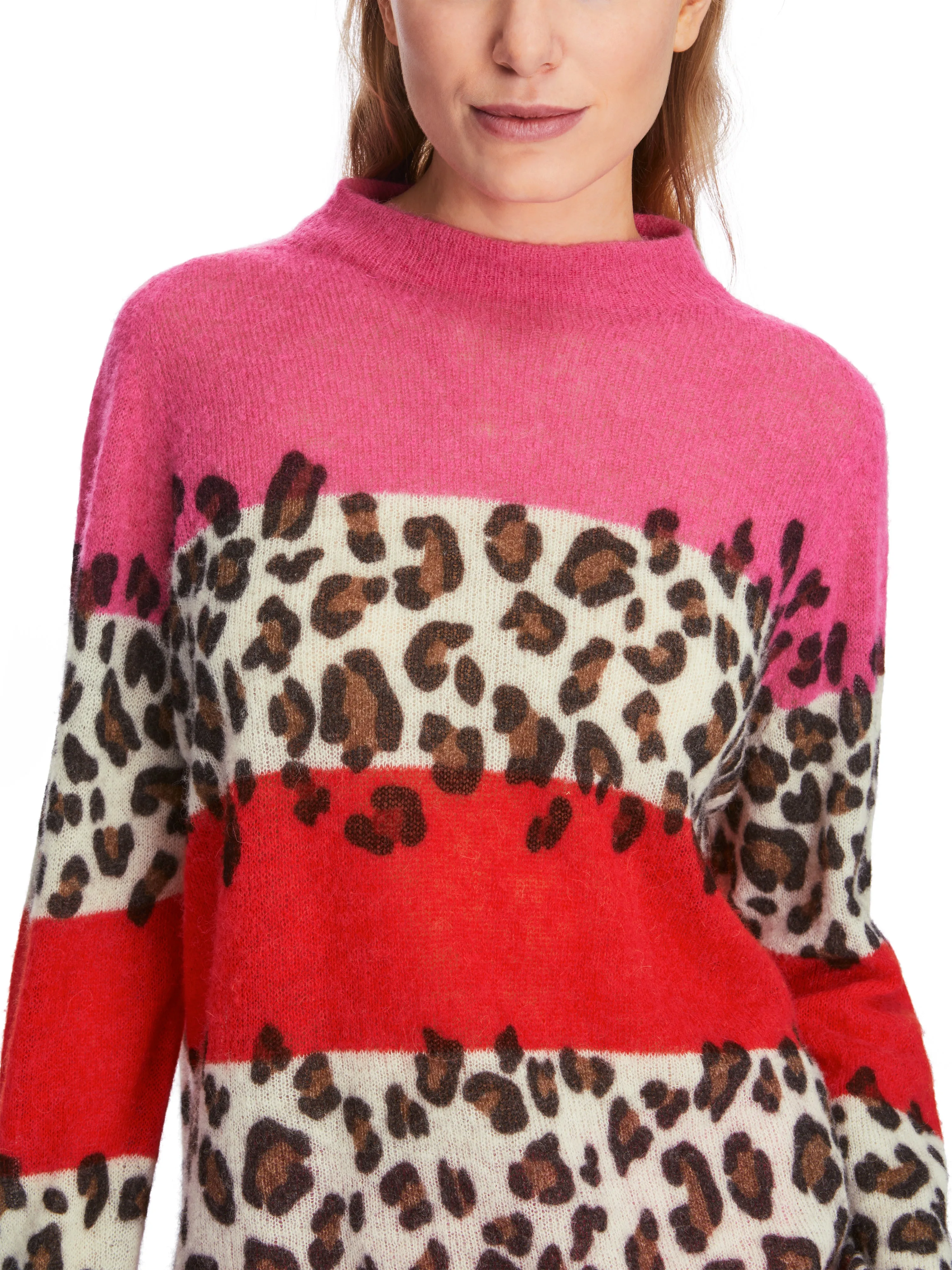 MARC CAIN Pink Patterned Sweater