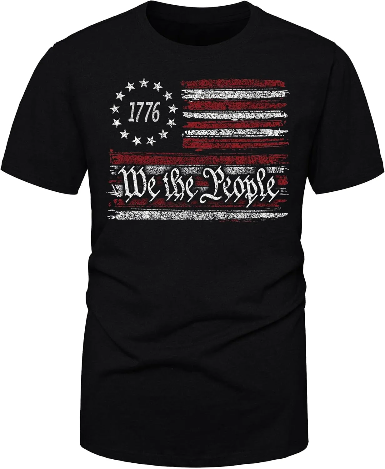 Mens 4th of July Shirts American Flag Patriotic Short Sleeve T-Shirt