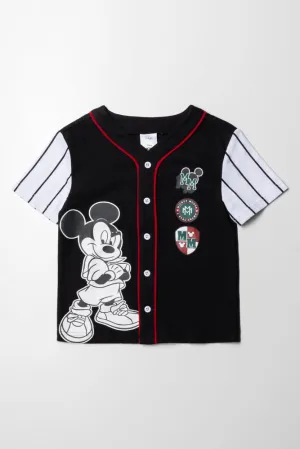 Mickey Mouse Baseball T-Shirt Black