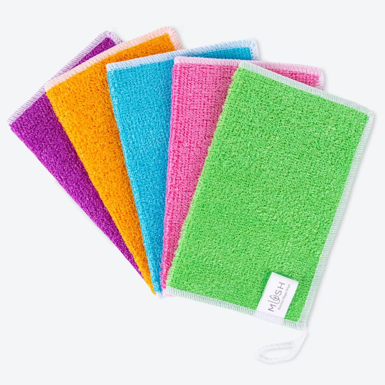 Mush Bamboo Super Absorbent, Anti Odor, Free Reusable Cleaning Cloth - Multipurpose Wash Cloth for Kitchen, Car, Windows, Glass, Furniture (200 GSM, Assorted, Pack of 3)