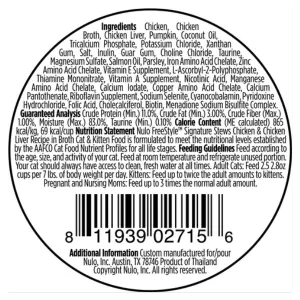 Nulo Freestyle Grain-Free Chicken & Liver Stew Recipe Wet Cat Food, 2.8 oz