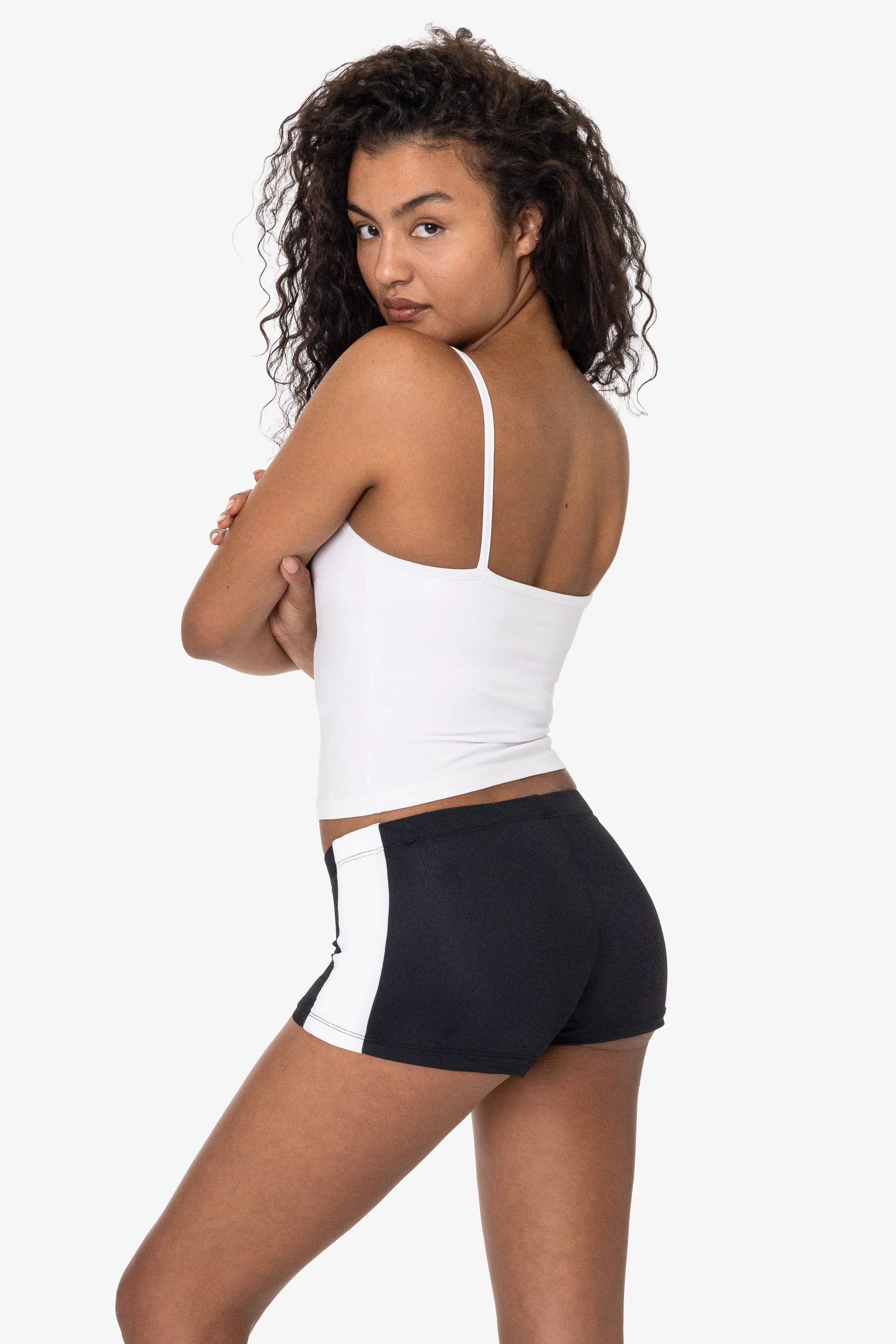 RNT532 - Nylon Tricot 2-Tone Mini Shorts