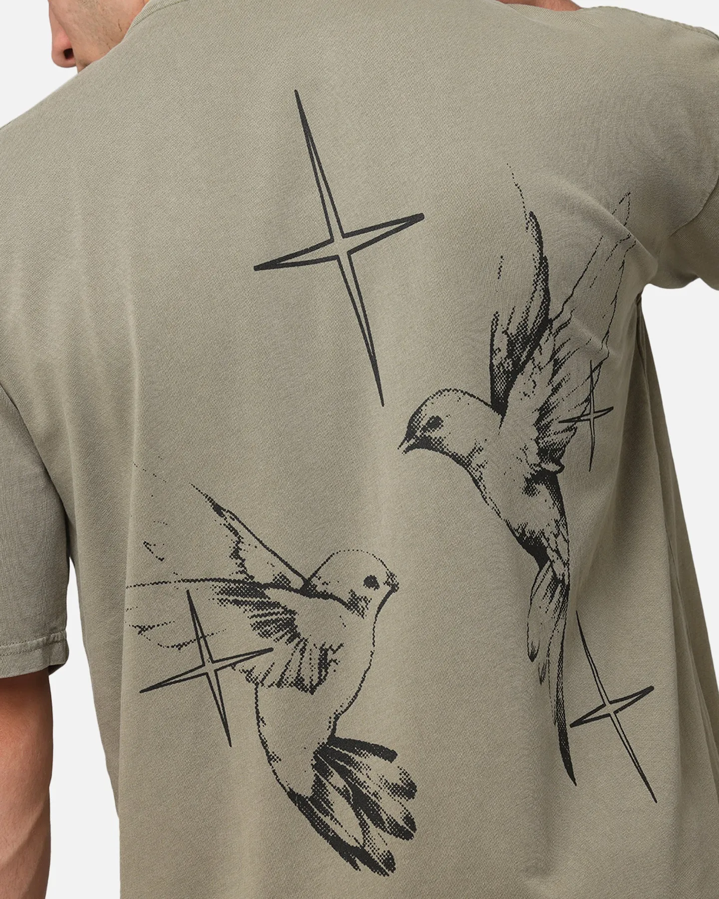 Saint Morta Destiny Rising Mock Neck T-Shirt Vintage Khaki