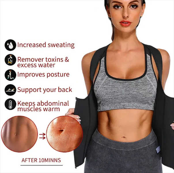 Sexy Ladie's Zippered Double Belts Waist Corset For Weight Loss Workout