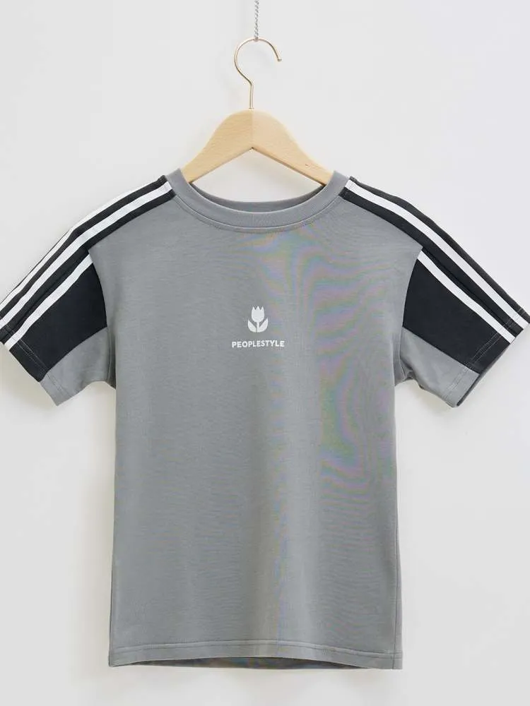 Sporty Tulip Print Line T-Shirt【s0000006756】