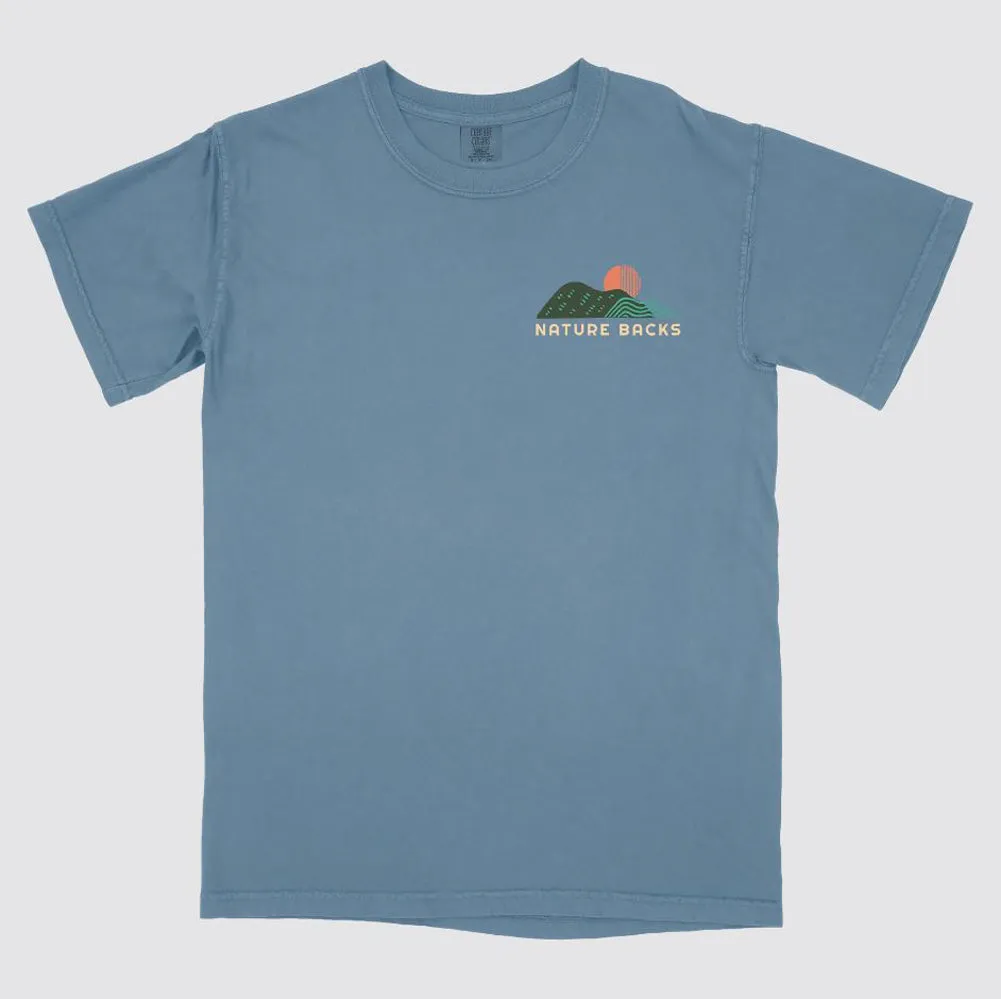 SS Encompass Tee in Fog by Nature Backs