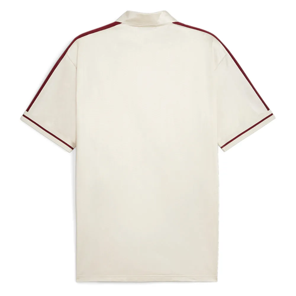 T7 For The Fanbase Shooting Logo Collared Short Sleeve Button Up Shirt