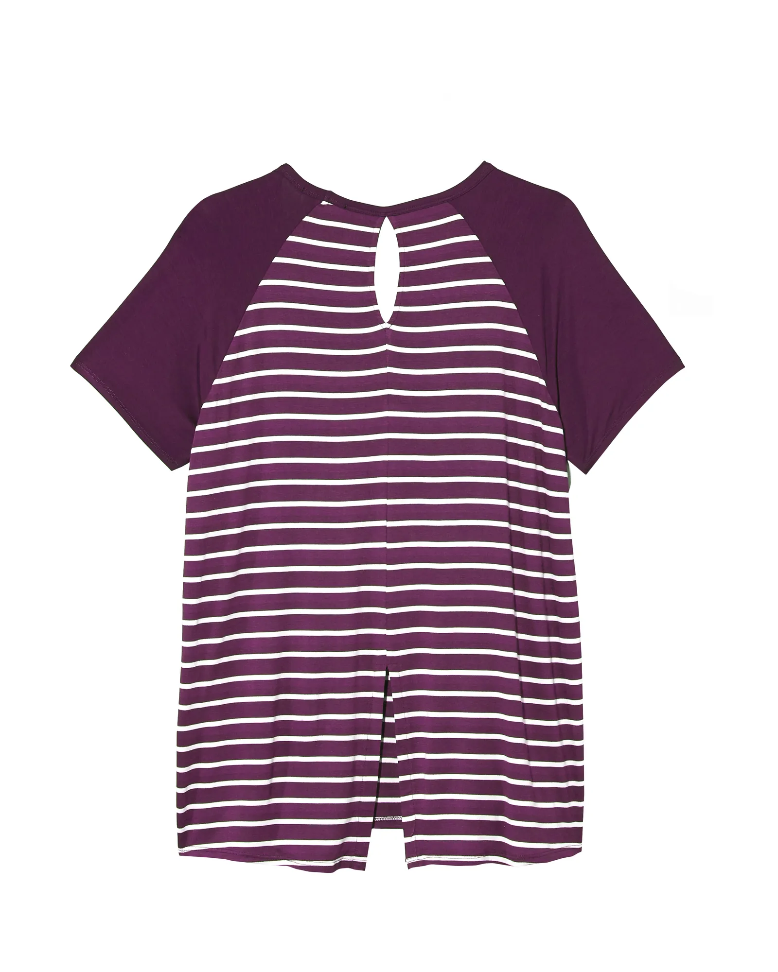 Tessie Split-Back Tee | Purple / White