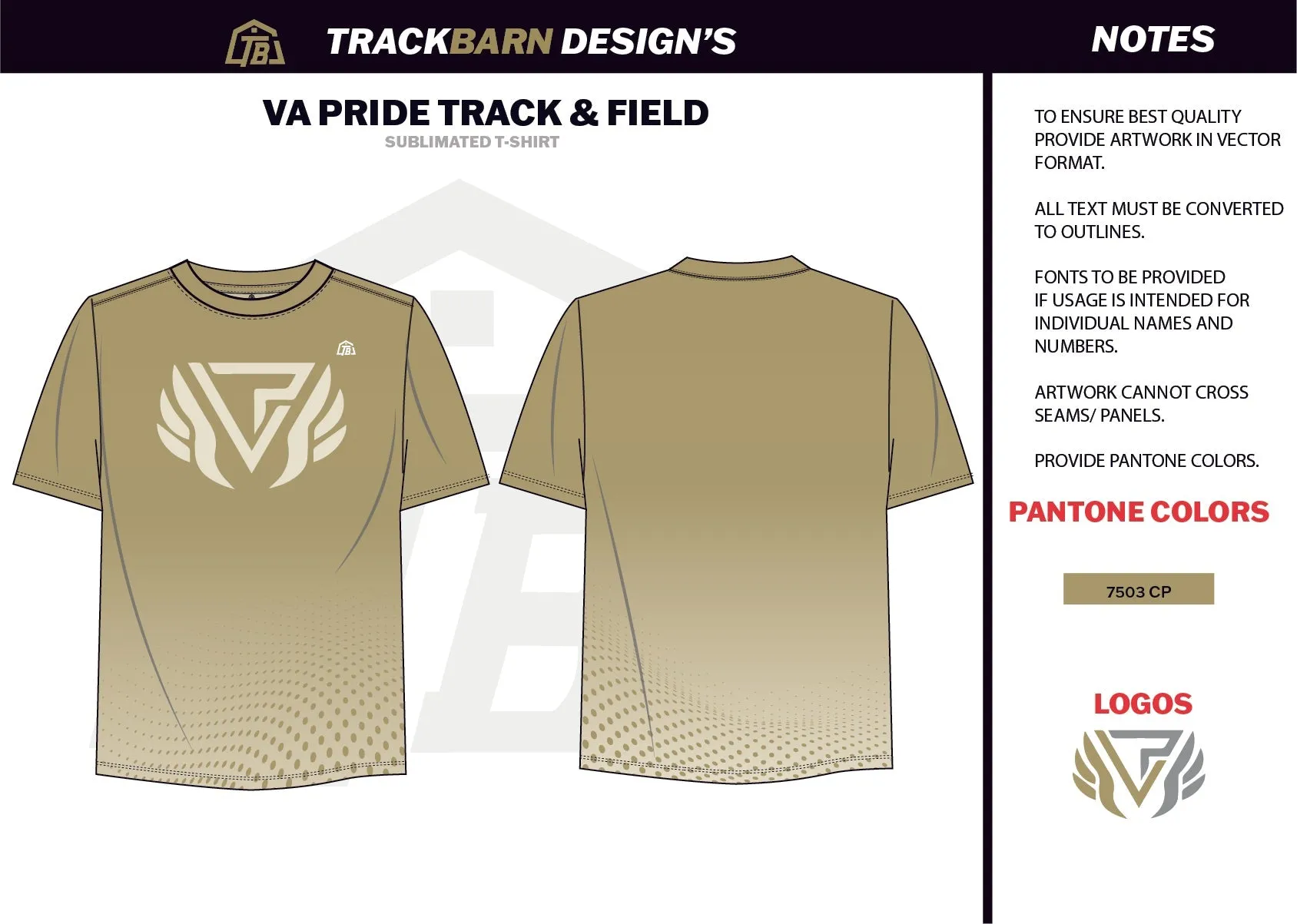 VA-Pride- Mens Stretch Light Training Tee